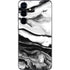 Black and White Marble Ink Galaxy S25 Skin